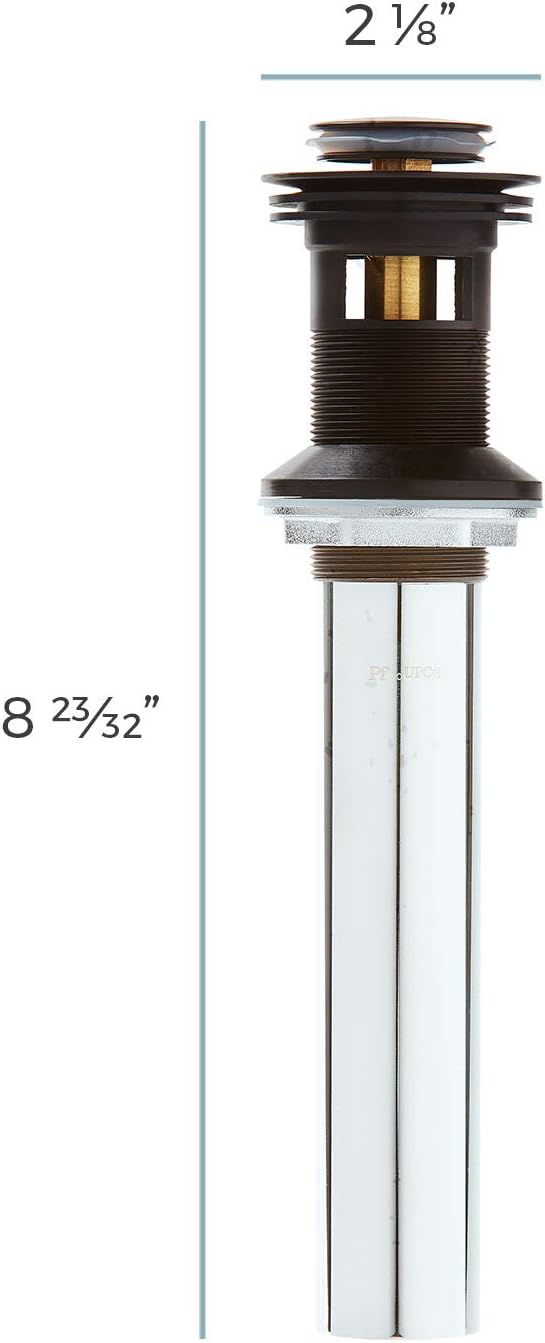 Pfister 972101B Push & Seal Metal Popup Drain Assembly for Bathroom