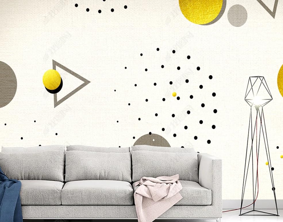 Papier peint intissé géométrie abstraite luxueux poster mural de 450cm
