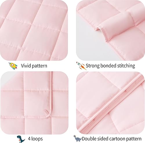 Miniatura 27 de HOSUKKO Manta con peso, manta pesada de unicornio rosa de 3 libras, manta transpirable (36 x 48 pulgadas, 3 libras)