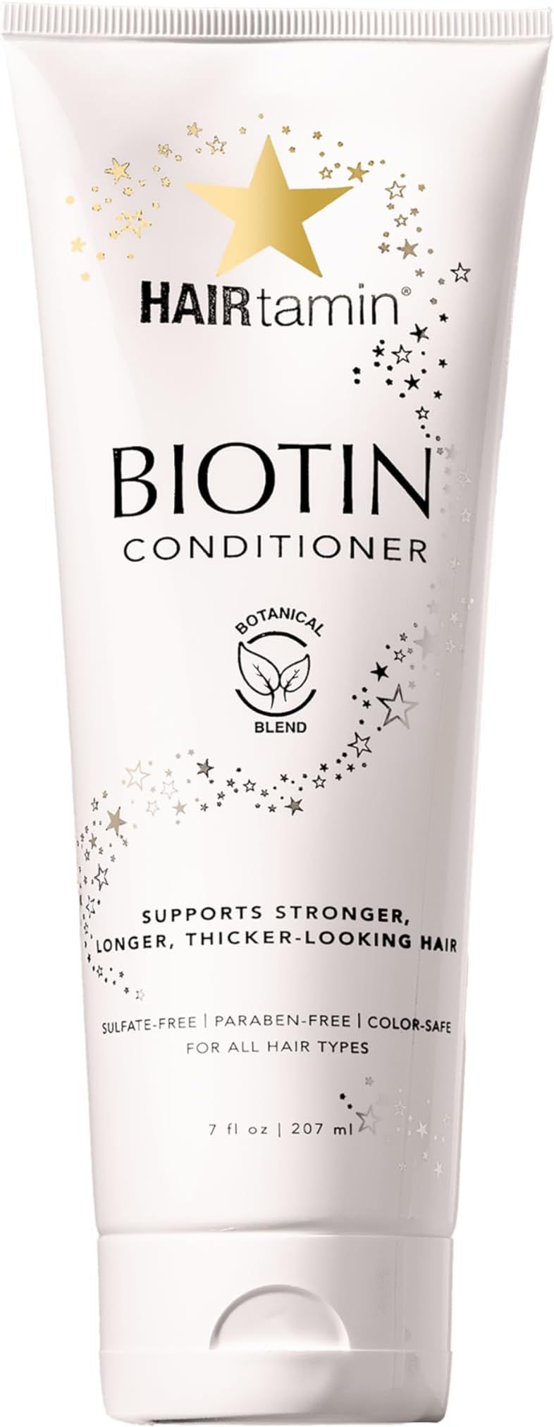 HAIRtamin Biotin Conditioner, vitamin-rich conditioner for healthy hair growth for all hair types, color and keratin safe, paraben free
