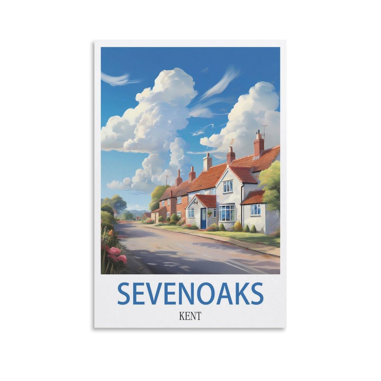 Metal Tin Sign Plaque Poster,Sevenoaks Kent,Vintage Plaques Poster Plaque Decor Retro Posters Gallery Wall Art Print 15x30cm