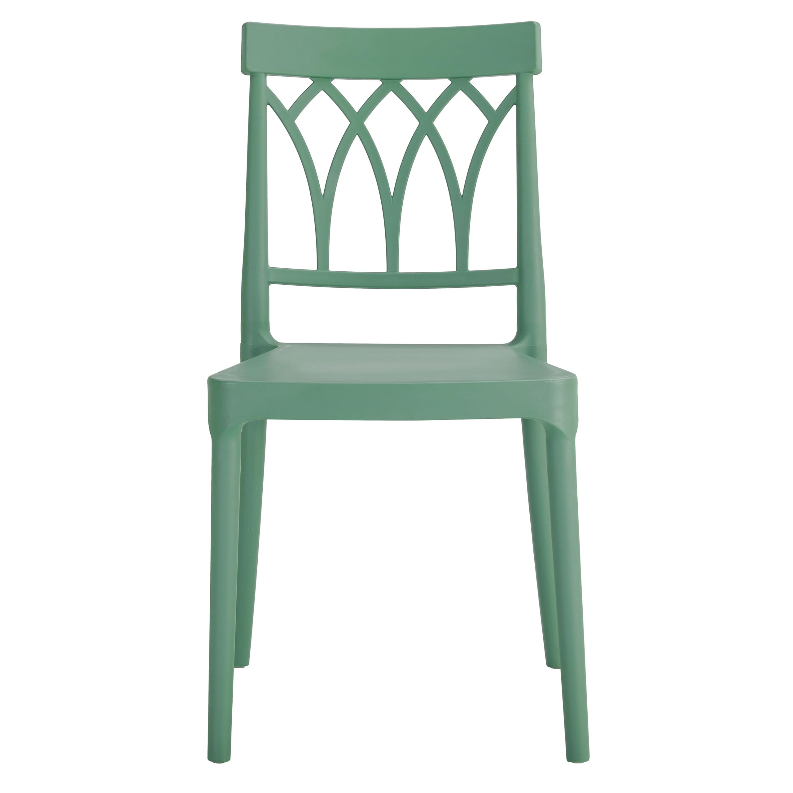 Totò Piccinni Sedia CASTLE in polipropilene in fibra di vetro design impilabile (4, Verde Salvia)