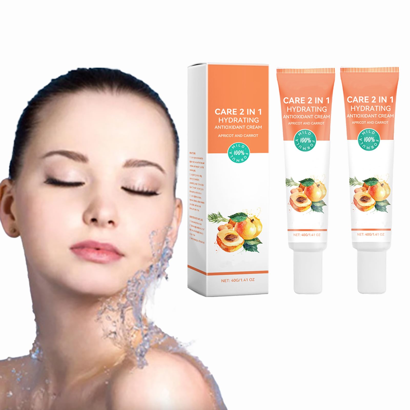 Crema Idratante 2 in 1 Antimacchia e Antirughe, Anti-Macchie e Illuminante, Non unge, Adatto a Tutti i Tipi di Pelle, Crema Viso Antietà, Crema Idratante Giorno e Notte(2PCS)