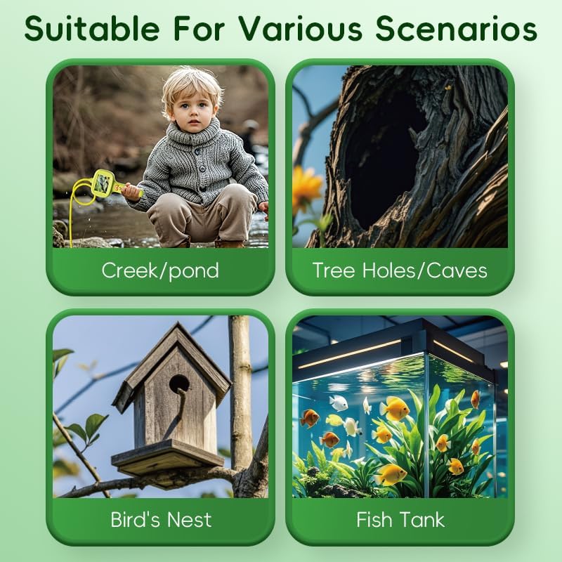 Daxiongmao Borescope Camera with Light for Kids | STEM Science Educational Toy for 4 5 6 7 8 9 10 12 Years Old Boys & Girls | Birthday Gift for Outdoor Adventures & Nature Discovery (Yellow)