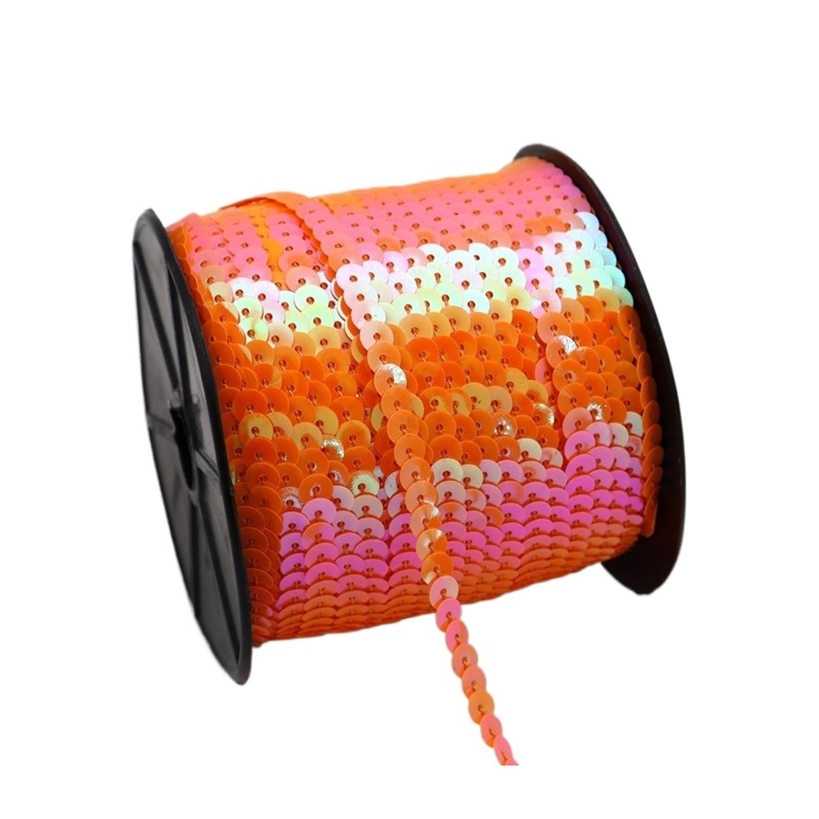 Lamówki cekinowe do szycia Cekinowa wstążka z cekinami 6 mm okrągła, wiele rozmiarów(13 Pink,100 Yards)