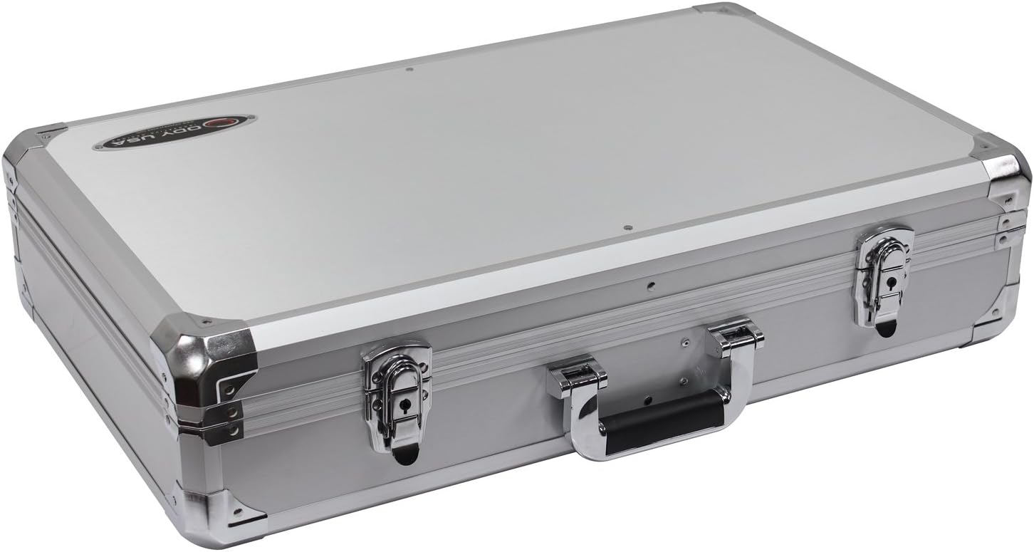 Odyssey KPT01SCSIL KROM Numark PT01 Scratch Turntable case with side compartment, Silver