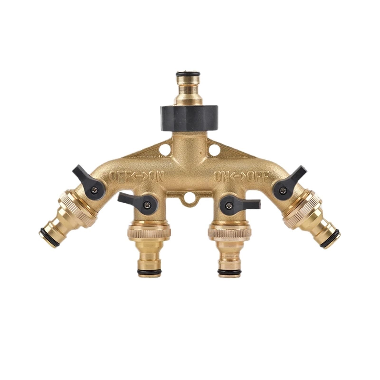 Cbkrgfpdou Gold C Brass 2-Way Y Hose Splitter