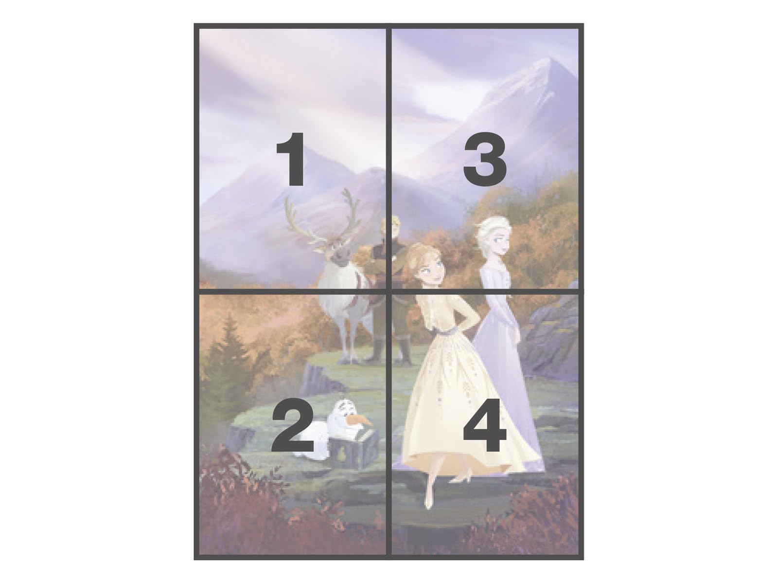 Komar Disney 4-4105 - Papel pintado fotográfico (184 x 254 cm), diseño de Frozen