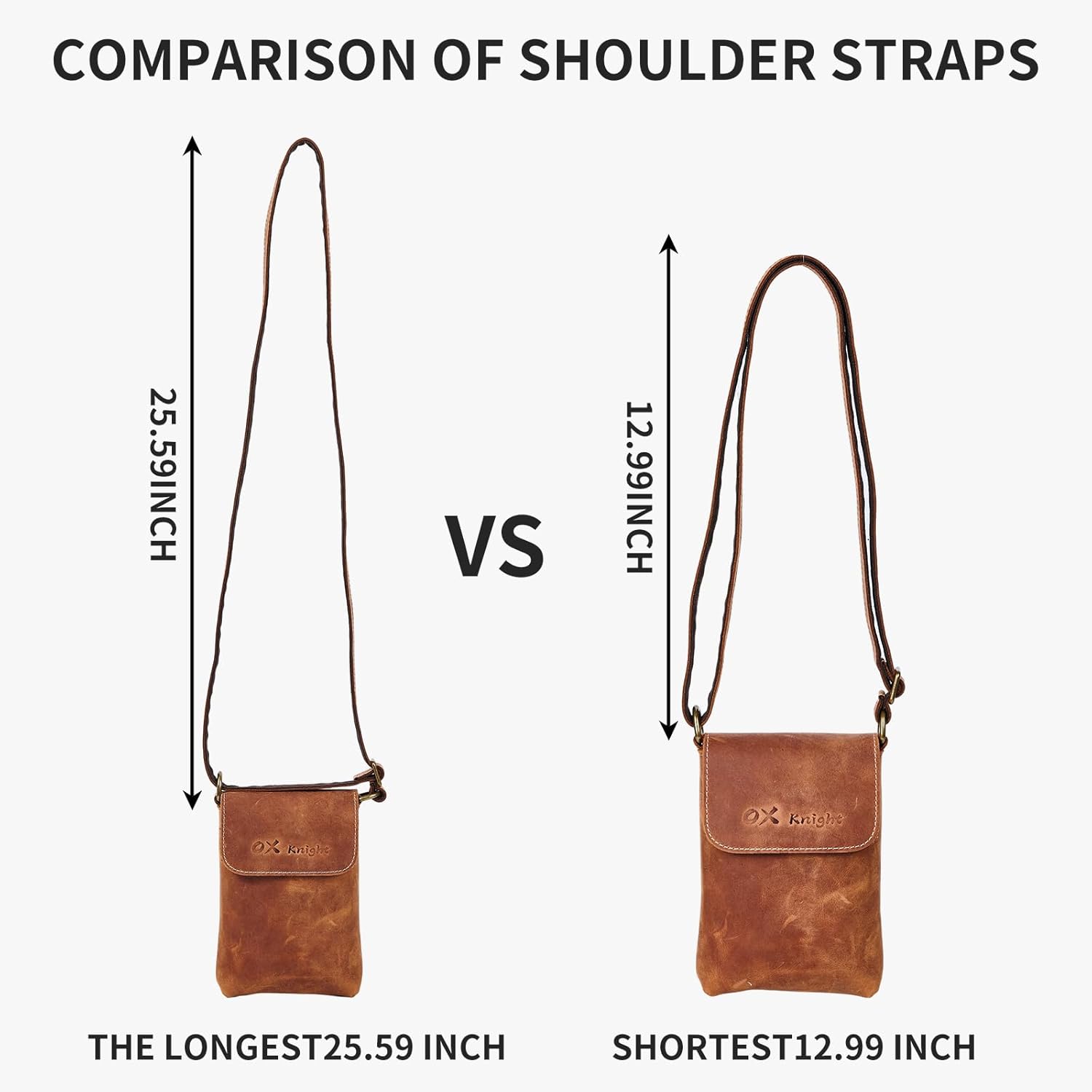 Genuine Leather Crossbody Bag for Women, Adjustable Strap Small Phone Purse, Lightweight Gift Ready Shoulder Bag - Image 7