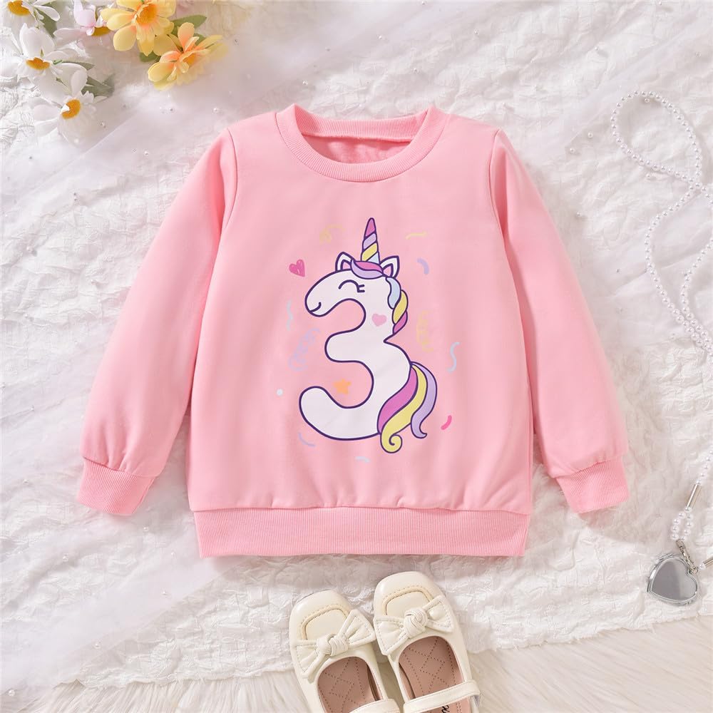 Toddler Girl 3rd Birthday Outfit 3 Year Old Sweatshirt Skirt Fall Clothes