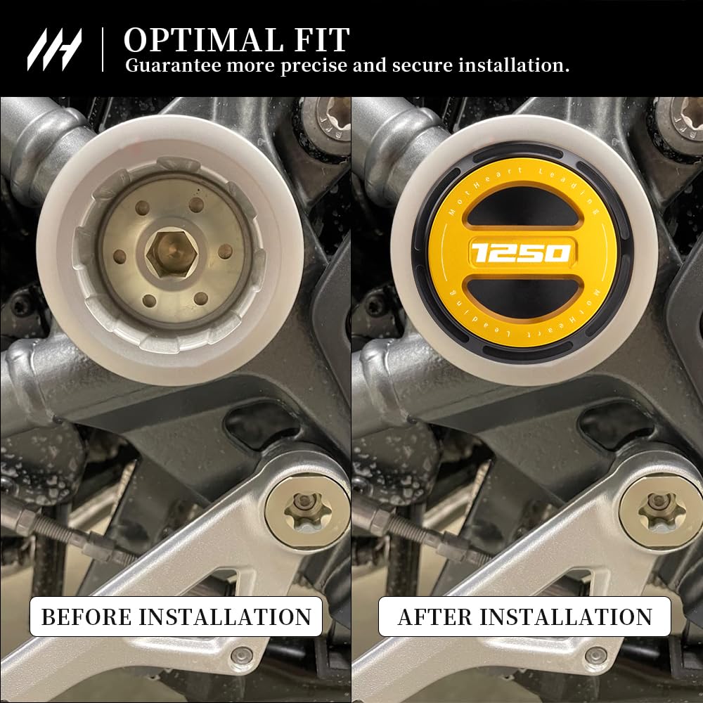 Tappo di copertura per telaio per moto R1250GS 2019-2023 R1250GS Adventure 2019-2024 R1250RT 2019-2023 R1250GS HP 2018-2023 R1250gs Adventure Accessori (oro)