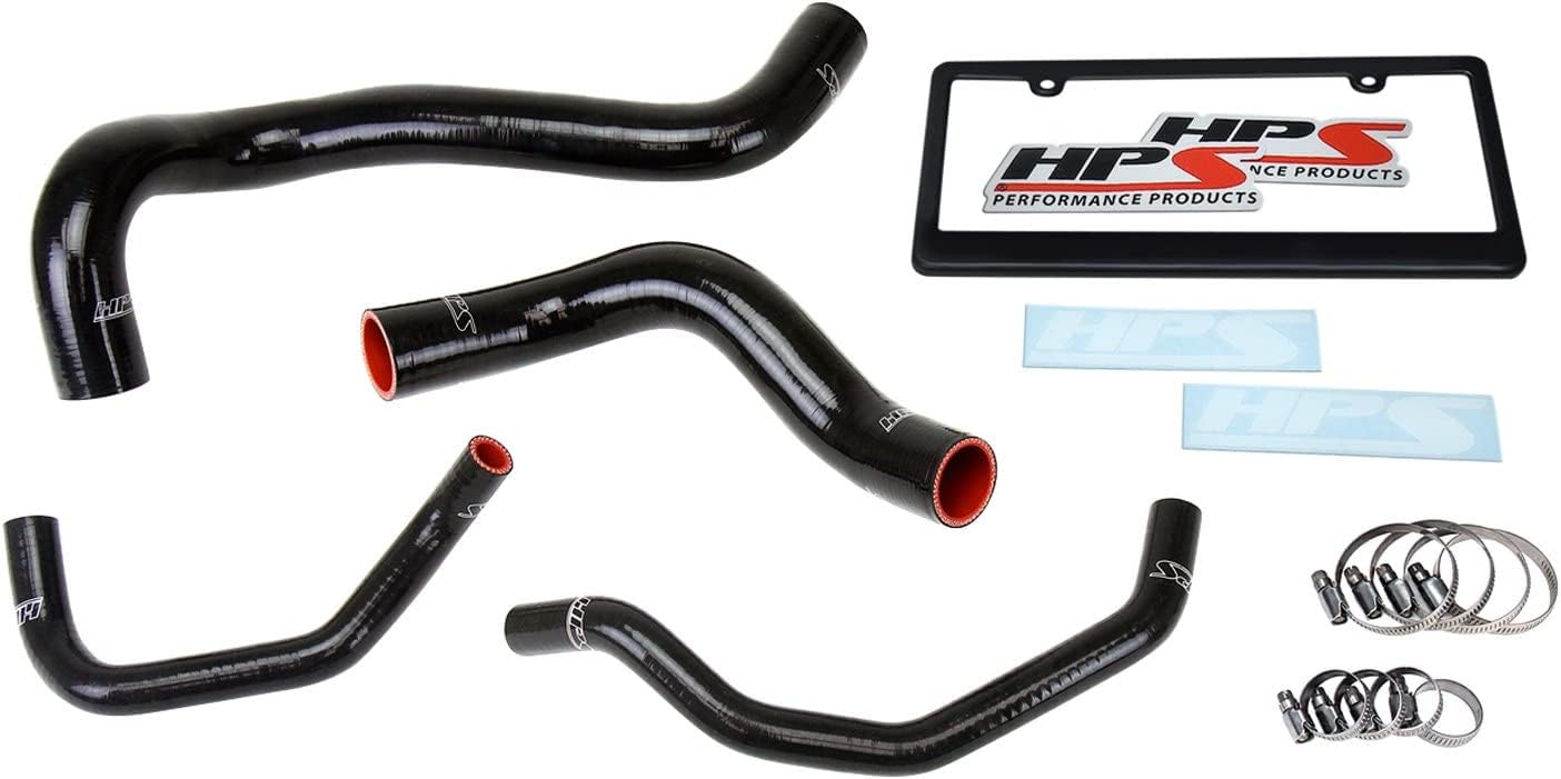 HPS 57-1426-BLK-1 Black Silicone Radiator Coolant/Heater Hose Kit