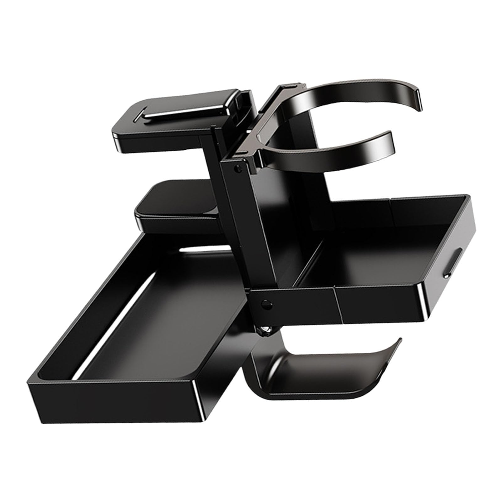 Kalttoy Foldable Table Edges Cup Holder Multifunctional Space Saving Storage Shelf for Desk Organization Foldable Desk Storage Shelf