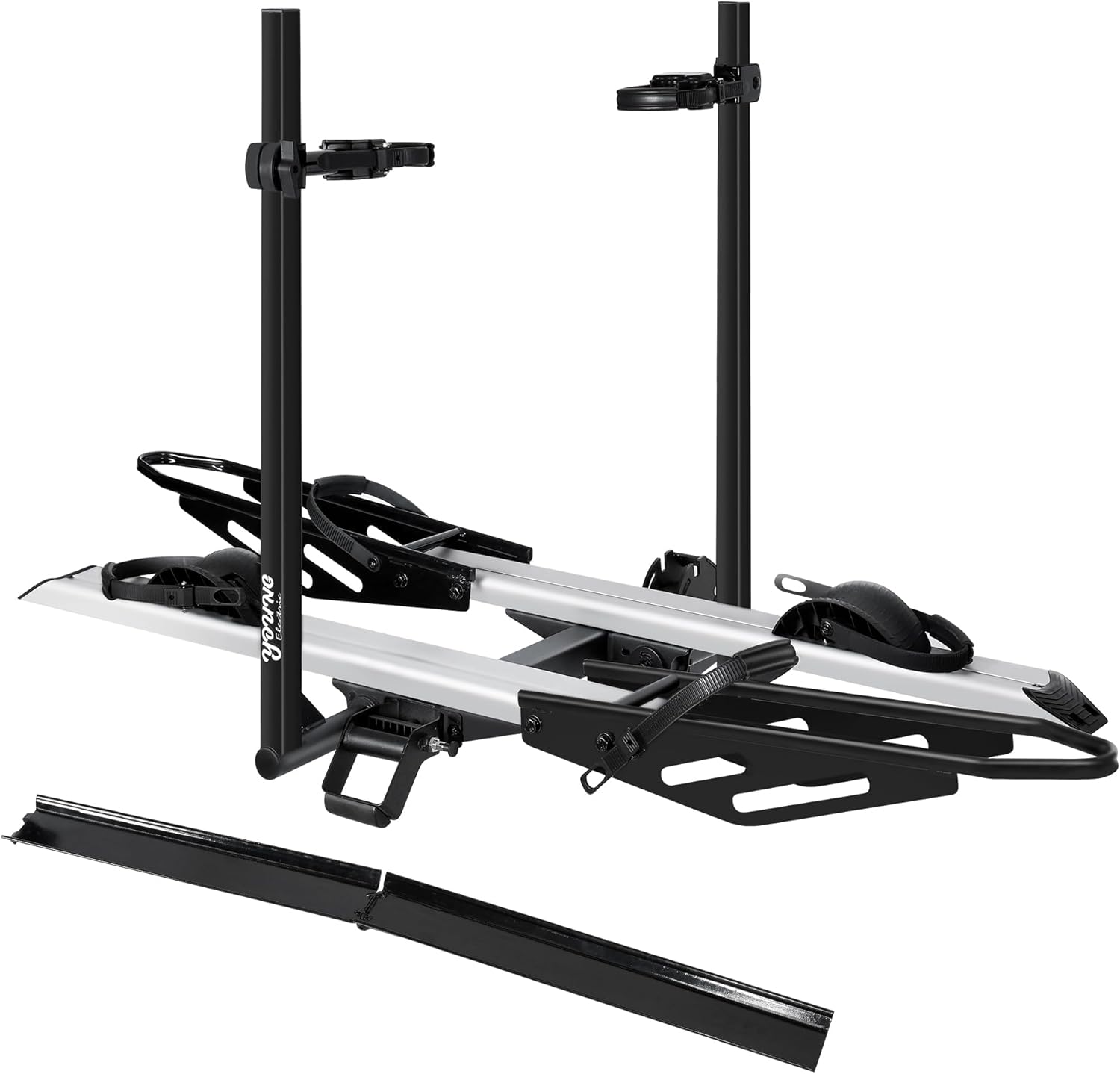 200 LBS. Hitch Mount Ebike Rack with Ramp for Fat Tire Electric Bikes with 2 Inch Receiver