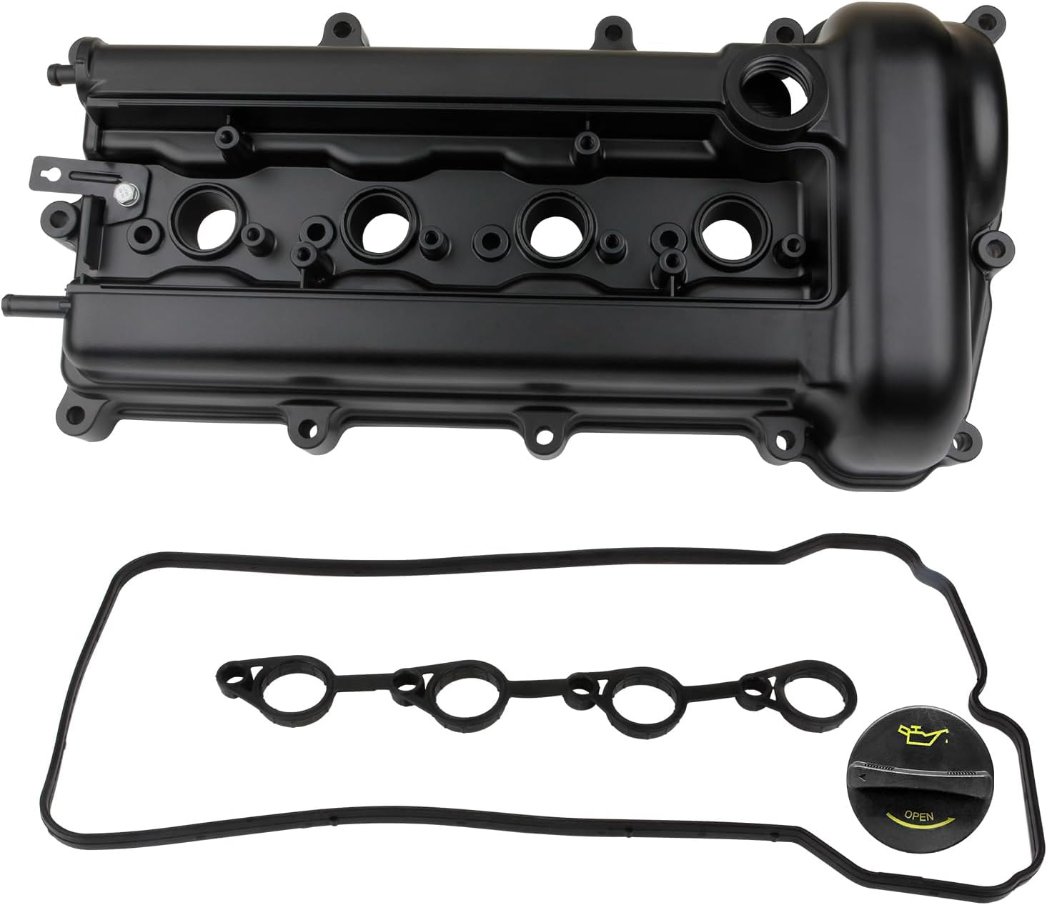 Aluminum Engine Valve Cover with Gasket Compatible with 2010-2011 Kia Soul L4 1.6L Replace 224102B000