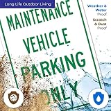 'Maintenance Vehicle Parking Only' znak duży 10 x 7 nierdzewny aluminiowy znak 0,40 UV drukowany z profesjonalną grafiką - łatwy montaż wewnątrz i na zewnątrz