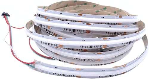 Miniatura 8 de TOPXCDZ DC12V24V WS2811 - Tira LED COB de colores completos direccionable inteligente RGB flexible de alta densidad digital Pixel Dream Color Light