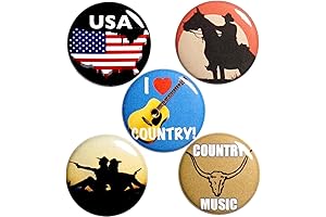 Country Music Cowboy Cowgirl Pin Badges for Backpack
