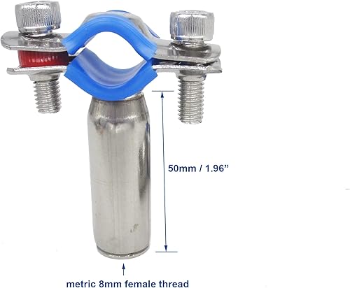 Miniatura 3 de Soporte de abrazadera de tubo ajustable de acero inoxidable, soporte de montaje en paredtecho para tubo de 12 pulgada (0.748 in), soportes