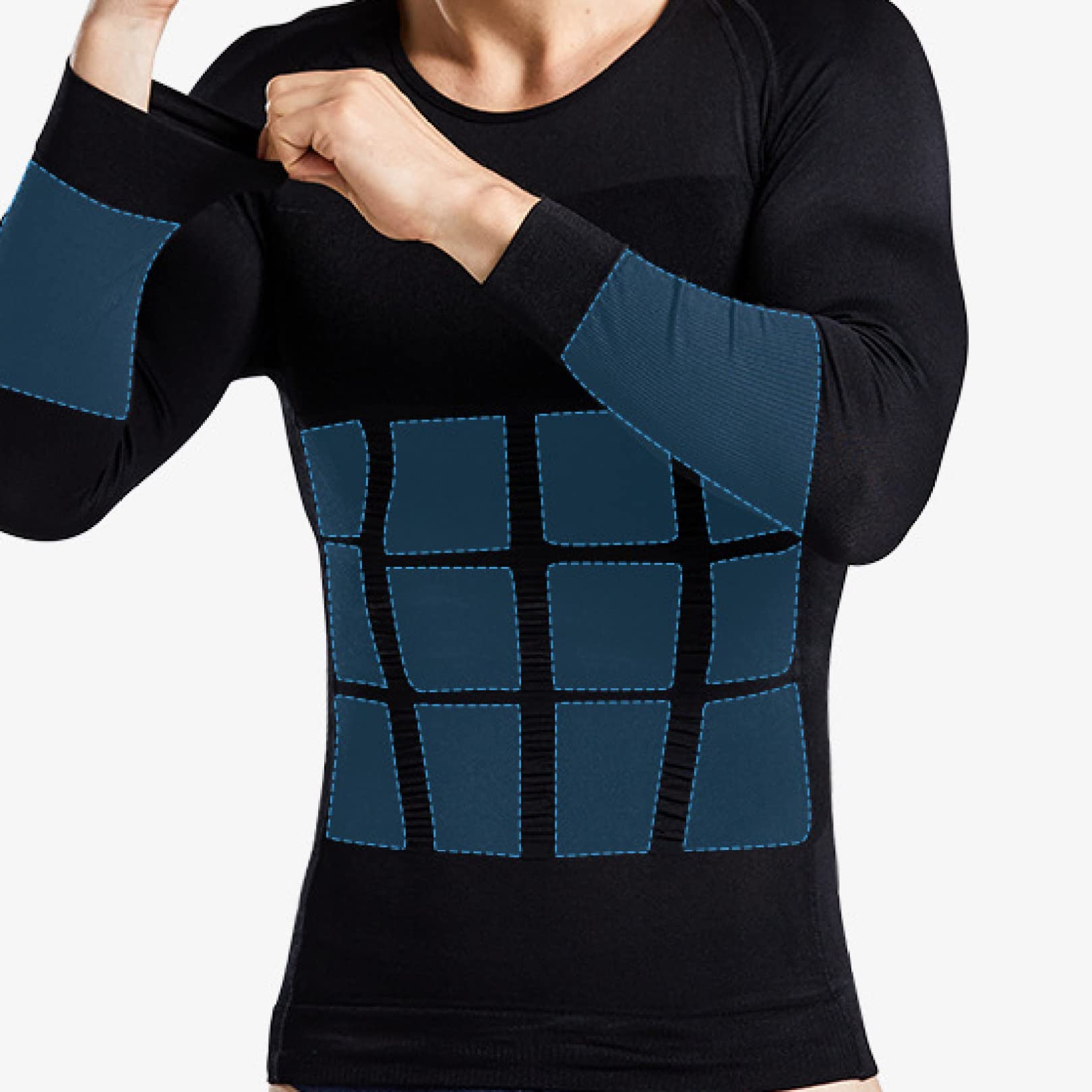 TTDGYYXW Sport-Shapewear für Herren, ärmelloses Body-Top, warmes Bauchkompressions-Unterhemd für den Sport