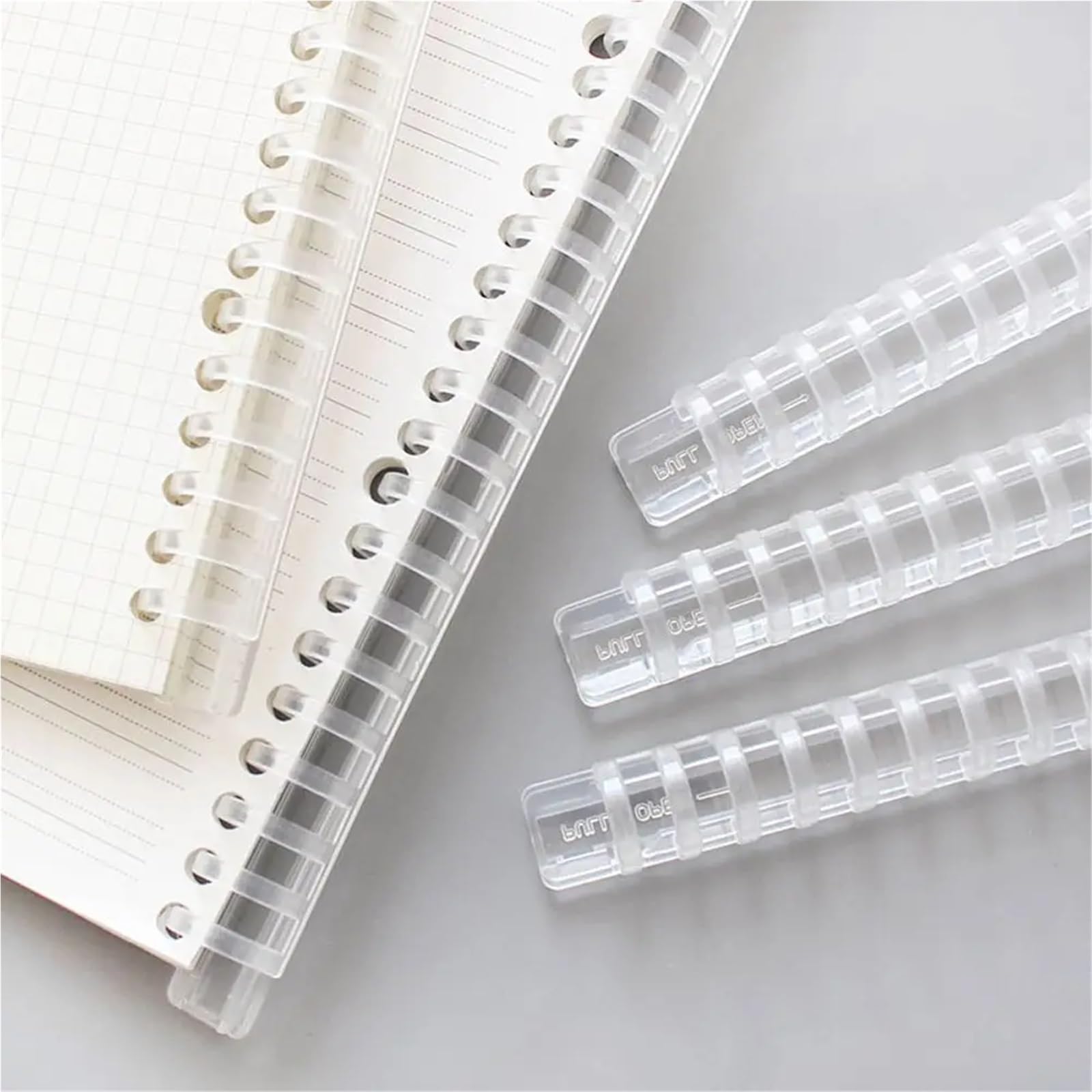 Dorsetti per rilegatura a fogli mobili, Anelli for raccoglitori di foglie in plastica da 50 pezzi, anelli for libri