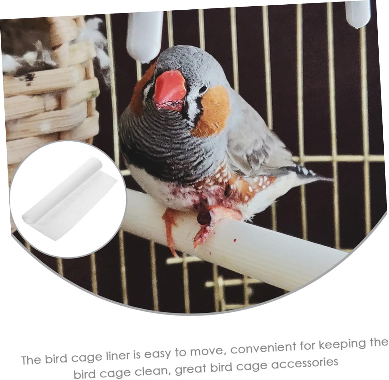 Toddmomy 300pcs Absorbent Bird Cage Liner Mats for Parrots Replacement Cushions for Birdcages Easy to Use and Clean Birdcage Supplies for Comfortable Habitat