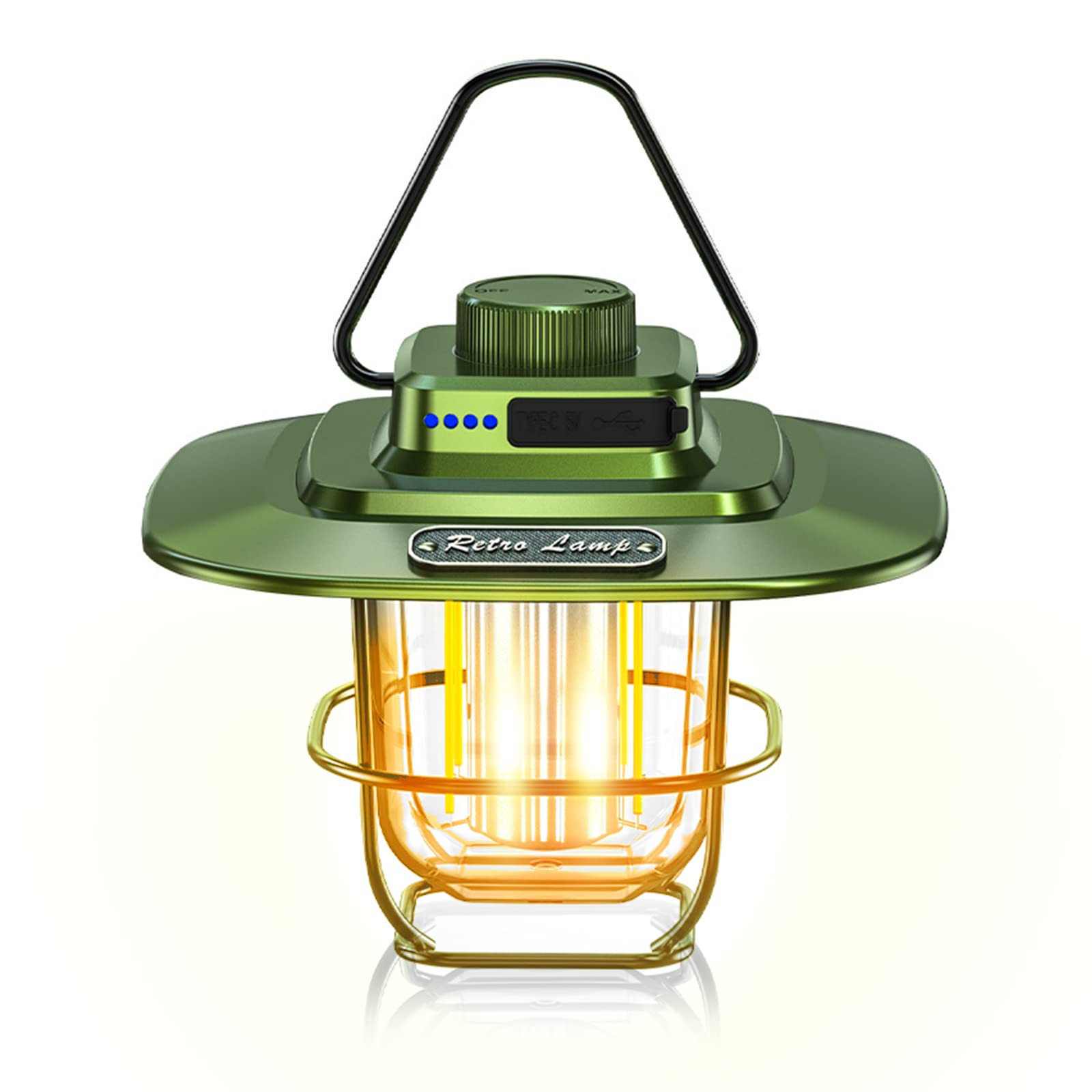 Camping Lantern, LETOUR Rechargeable Camp Lantern for Tent, 2000mAh USB Rechargeable Dimmable Warm Tent Light Waterproof Camping Lamp Lantern Power Bank for Camping, Hiking, Emergency, Fishing