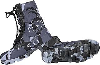 KINROCO Botas Militares Tácticas para Hombres Botas de Combate Senderismo Transpirables Botas de Montaña Antideslizantes(Size:43 EU,Color:Azul)