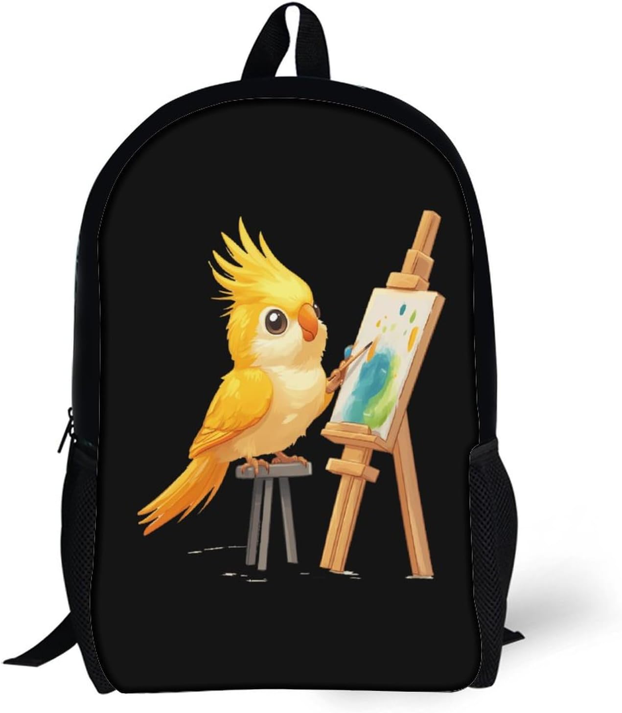 Cockatiel Artist Bird Laptop Backpack for Men Women 17 Inch Shoulder Bag Travel Daypack