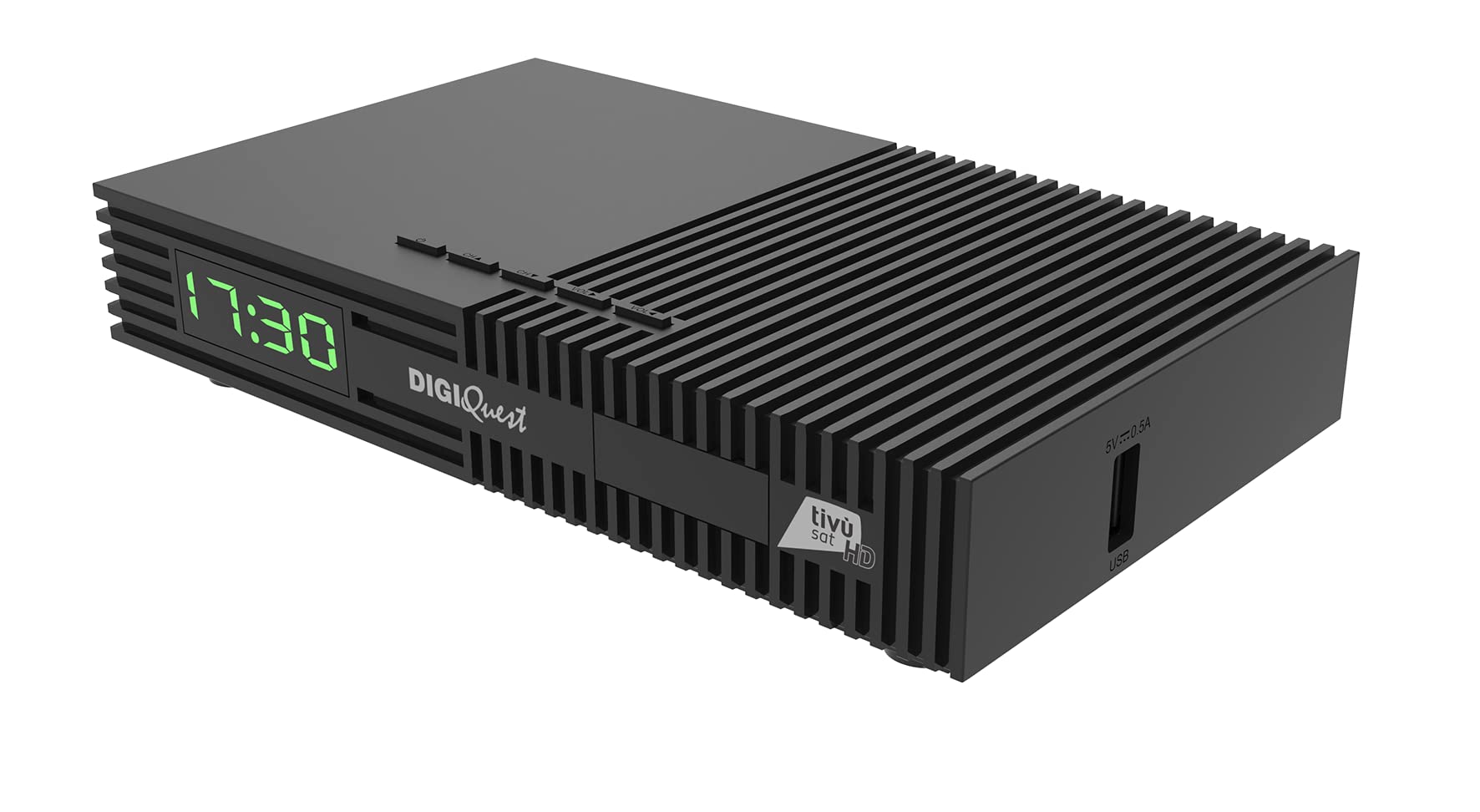 DIGIQUEST Decoder Tivùsat Ti9, DVB-S2 | AUTO INSTALLANTE | Telecomando 2 in 1 | smartcard Tivùsat inclusa | HDR |Funzione di registrazione attivabile |Tasto SOS