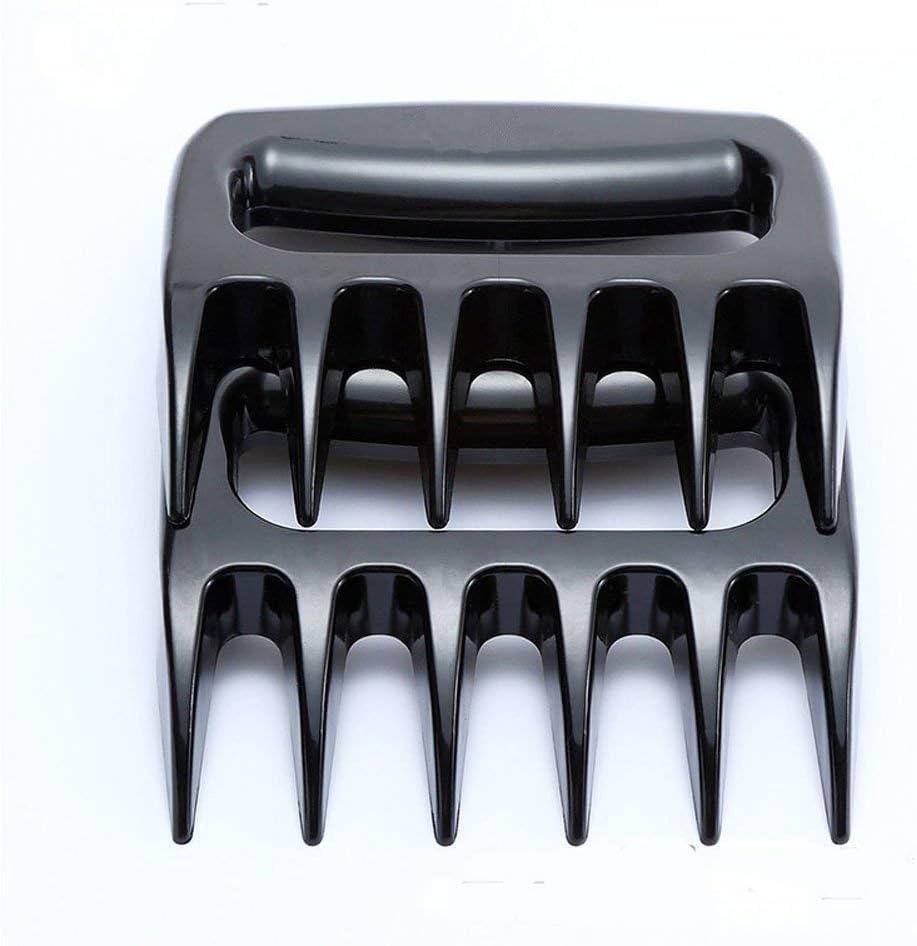 i Kito BBQ Turkey Lifter Meat Claws Pulled Pork Shredder Bear Paw, Meat Handler Carving Forks- Claw Handler Set for Pulling Brisket from Grill Smoker or Slow Cooker - Barbecue Paws (2, Black)