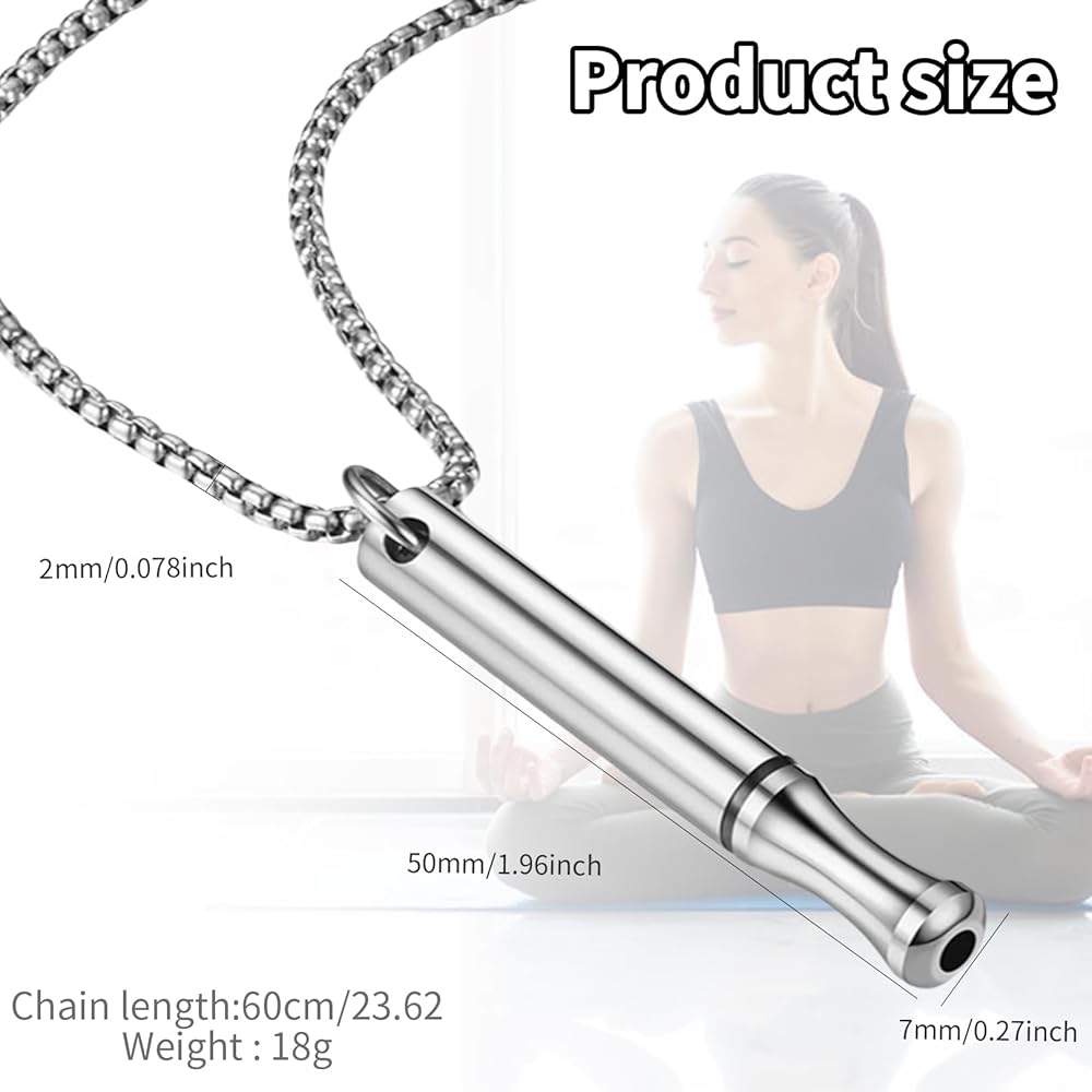 2 Stück Rauchentwöhnung Halskette - Anti-Stress Atemkette Gegen Rauchverlangen