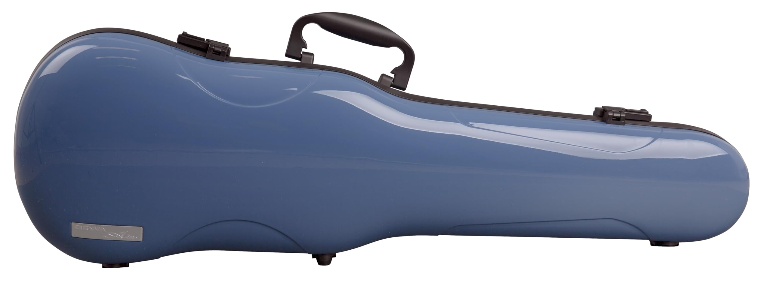 GEWA AIR 1.7 Etuis de forme violon bleu brillant, Fabriqué en Allemagne, haute résistance à la casse