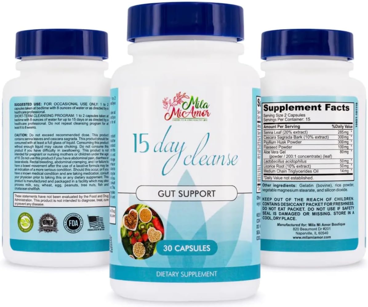 15 Day Cleanse Gut and Colon Support Health & Household