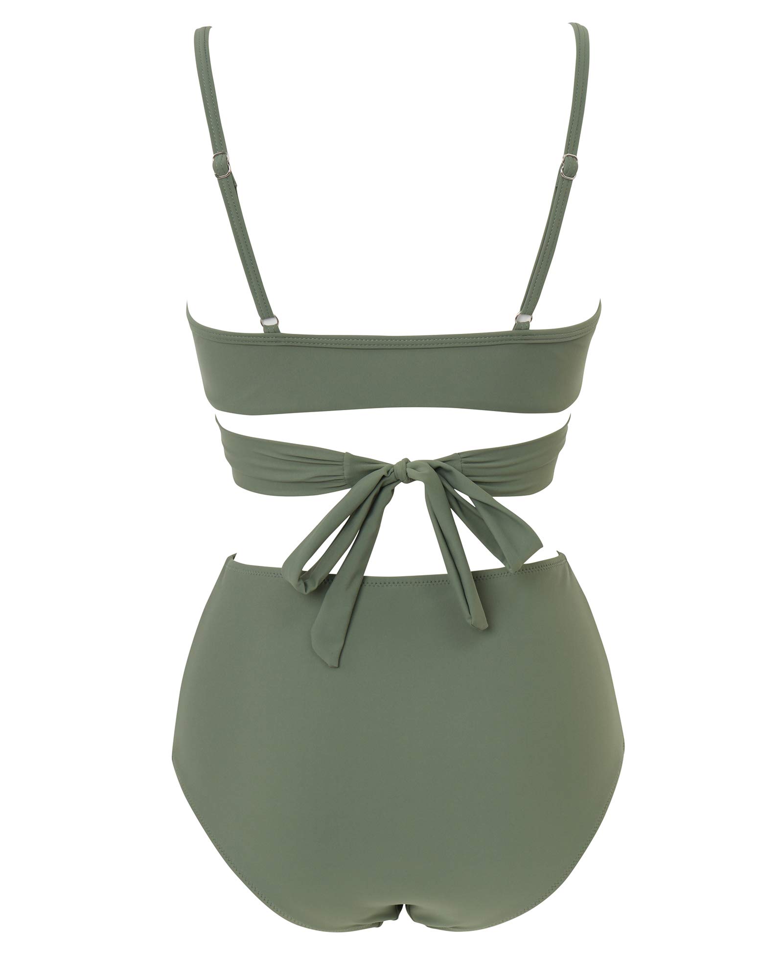 RXRXCOCO Bikini da donna con reggiseno push up e reggiseno a vita alta