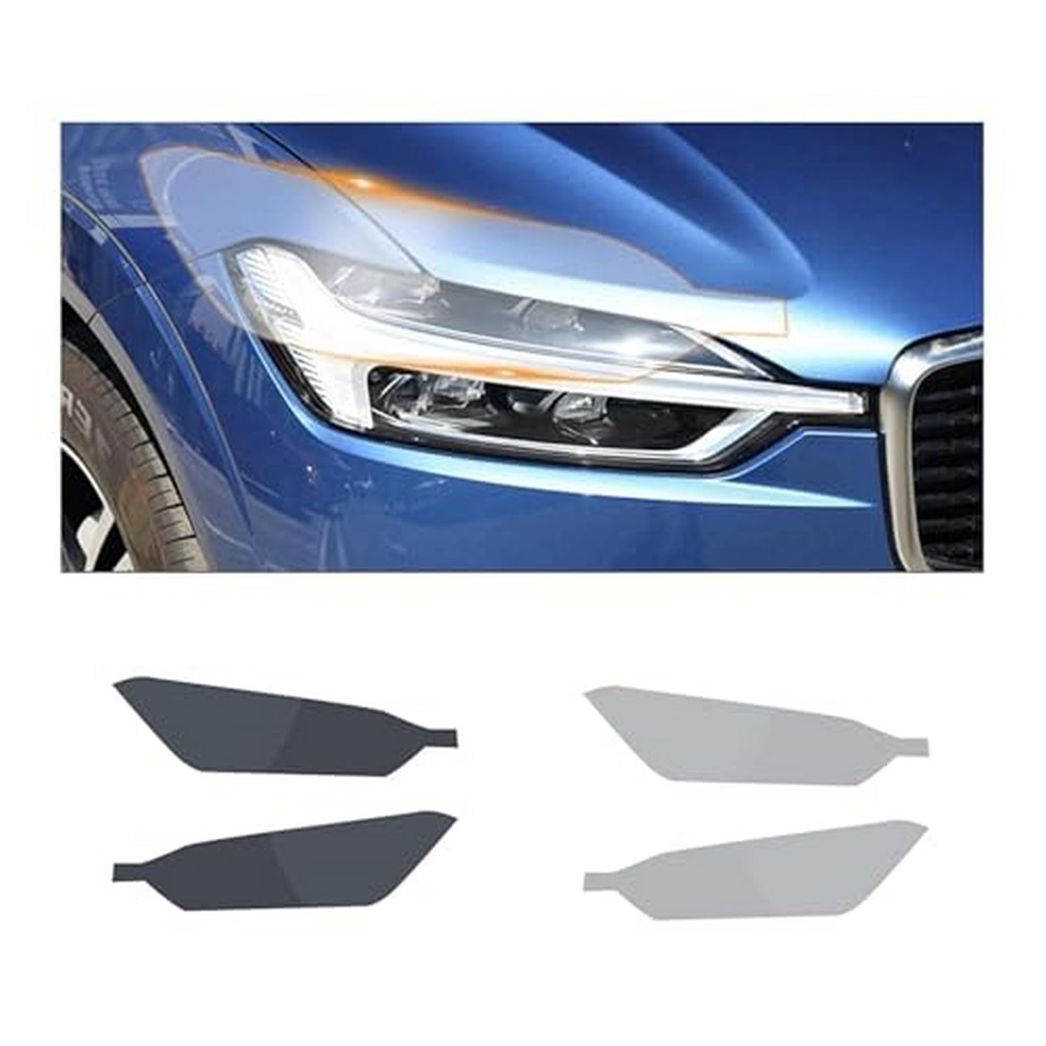 Film protection phare Volvo XC60 autocollant TPU noir transparent voiture