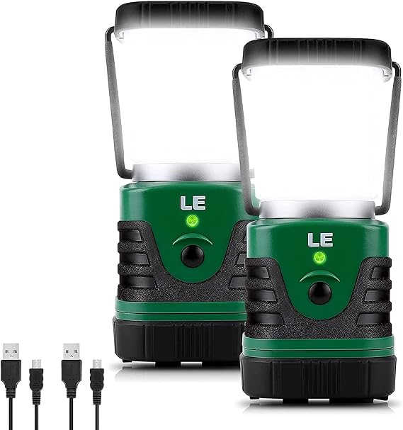 LE Rechargeable Camping Lantern, 1000 Lumen Camping Lights, 4 Modes