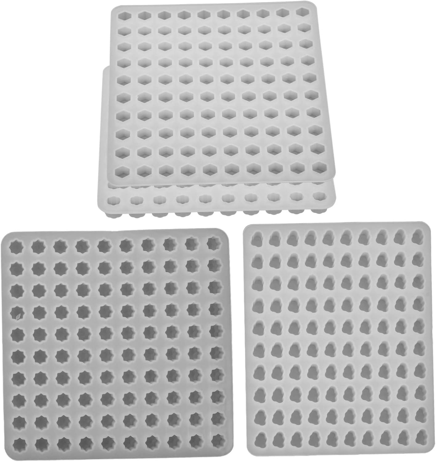 4pcs DIY Fire Paint Seal Molds Silicone Molds for Wax Seals Craft Molding Supplies Sealing Wax Beads for Cards and Envelopes