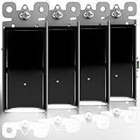 Vista 8 de Paquete de 4 interruptores de luz SOZULAMP de 3 vías con luz nocturna LED de 15 amperios, 120/277 voltios, interruptor de pared de tres vías, sensor