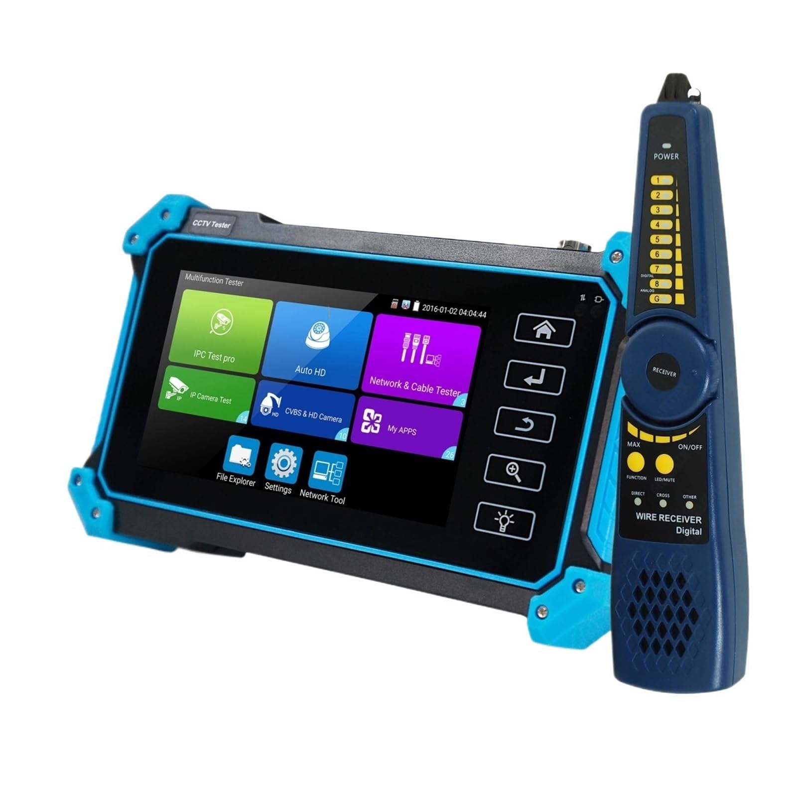 Tester CCTV, Tester CCTV IP Monitor 5 W 1 IPC5100C Plus 4K IP 8MP CVI TVI AHD Analogowe Wejście VGA Z Kablem Tracer POE(IPC5100C plus)
