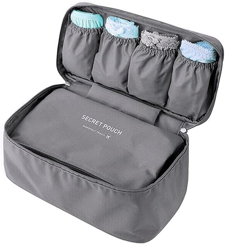 Vpang Portable Multi-Functional Socks Underwear Bra Organizer Case Travel Storage Bag Packing Cube Cosmetic Bag (Gray)