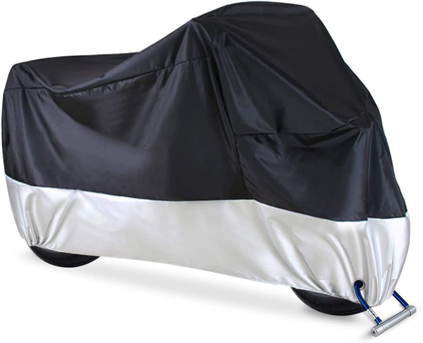 Motorcycle Cover Black & Silver