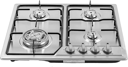 Miniatura 6 de 23" encendido eléctrico gas cocina cocina botones control de acero inoxidable integrado cocina 4 quemadores cocina cocina multifunción cocina con