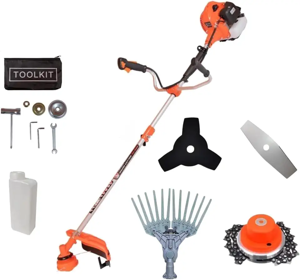 Roçadeira Profissional 65CC, 2 Tempos, 3HP, Gasolina, Kit de Acessórios Completos, Manutenção Rápida, Uso Contínuo, Profissional e Doméstico, Qualidade e Segurança, Roçadeiras a Gasolina