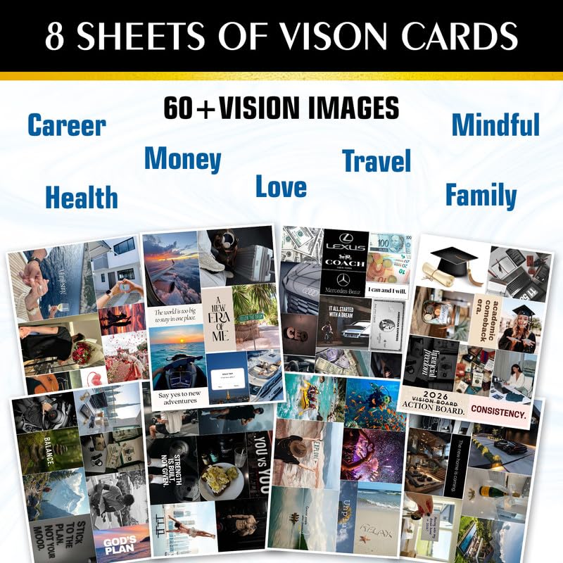 Image of CodersParadise Vision Board Kit 2026 (12x18) - 200+ Elements & Daily Affirmations - Aesthetic Manifestation Poster for Life Goals, Motivation, Positive Thinking & Bedroom Wall Decor