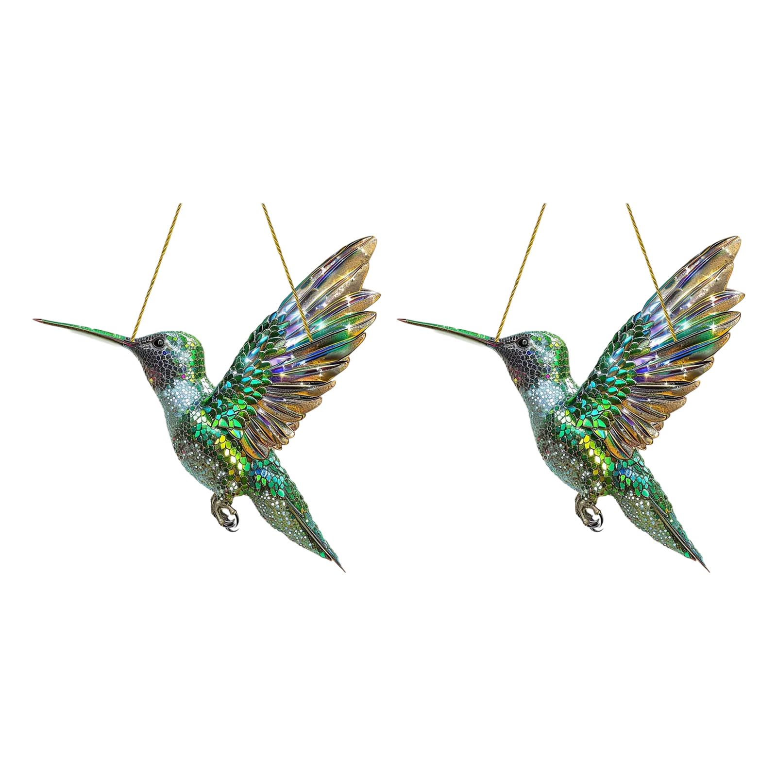TFAOYS Of 2 Artistic Colorful Acrylic Bird Sunlight Catchers Hanging Ornament Enhances Home Garden Visual Atmospheres Bird Suncatchers Acrylic Hanging Ornament