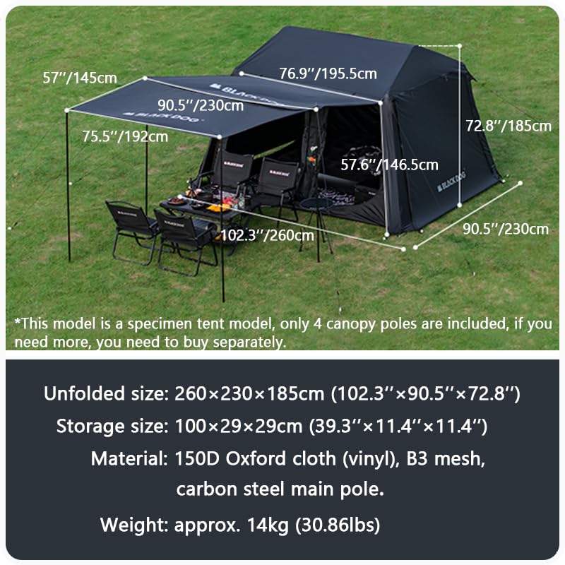 Amazon.com : Windhike Blackdog Waterproof Family Camping Tent