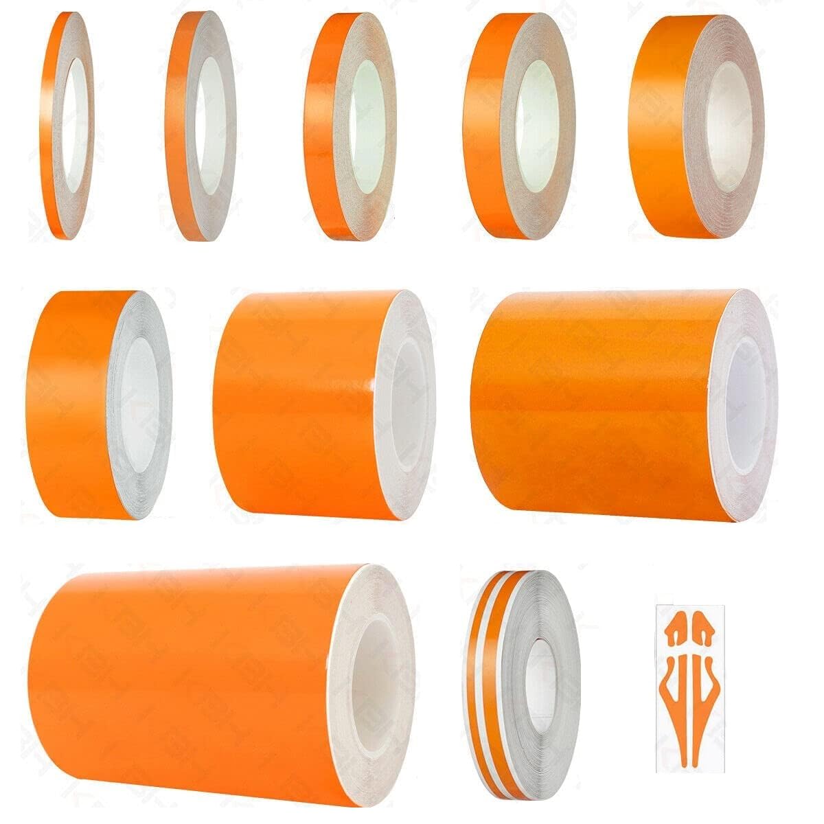 A&Z 1 pc New Roll Vinyl Pinstriping Pin Stripe DIY Self Adhesive Line Car Tape Decal Stickers 32 Ft Orange 1/8"