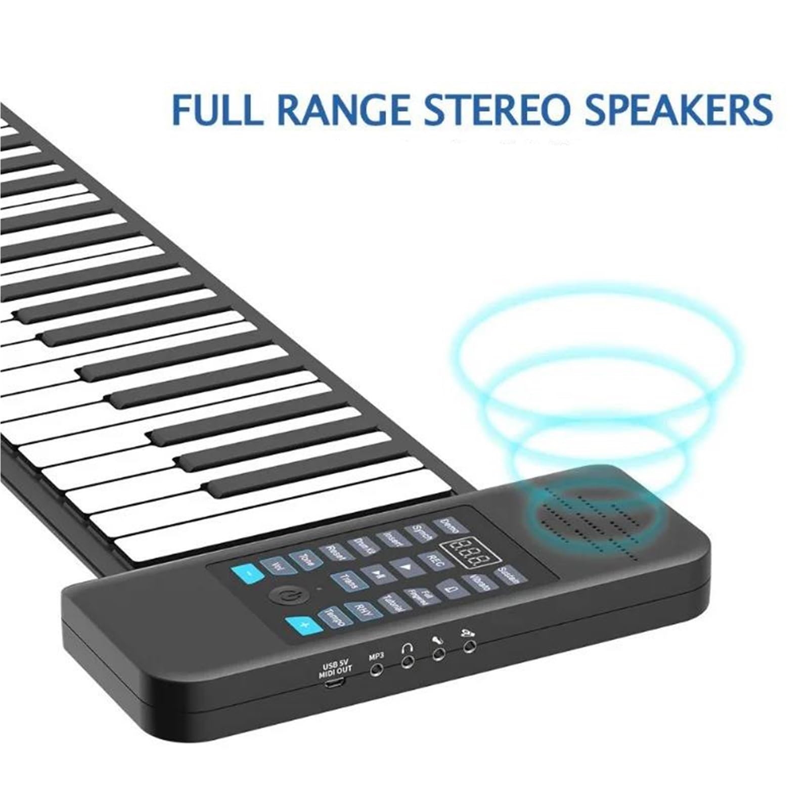 Pianino Elektroniczne 88 Klawiszy Profesjonalne Pianina Elektroniczne Przenośna Klawiatura Muzyczna Początkujący Elastyczny Silikon(UK)