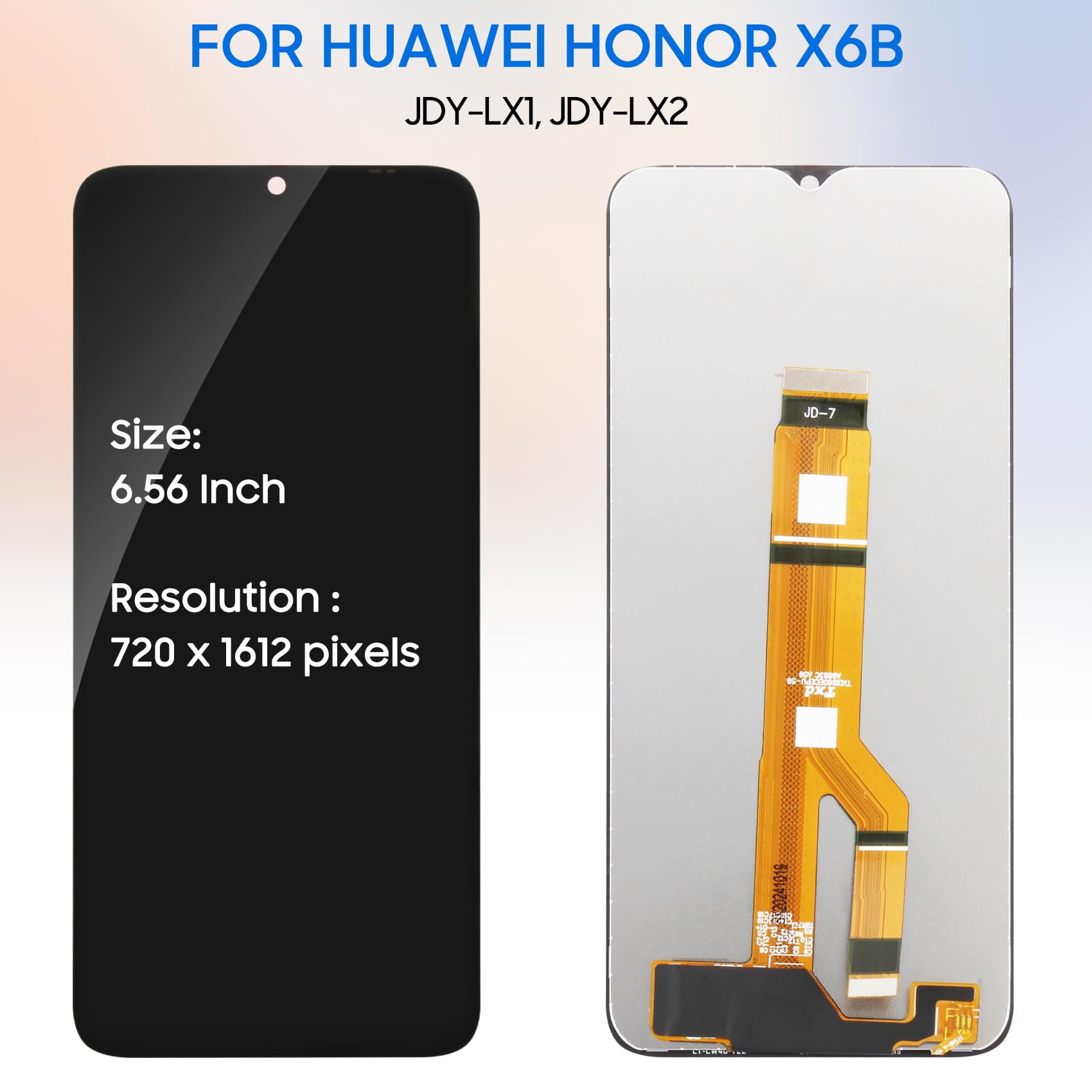 Schermo LCD per Huawei Honor X6b Display LCD Touch Screen Interno Digitalizzatore Assembly per Honor X6b JDY-LX1 JDY-LX2 Sostituzione dello Schermo con Strumenti (nero)